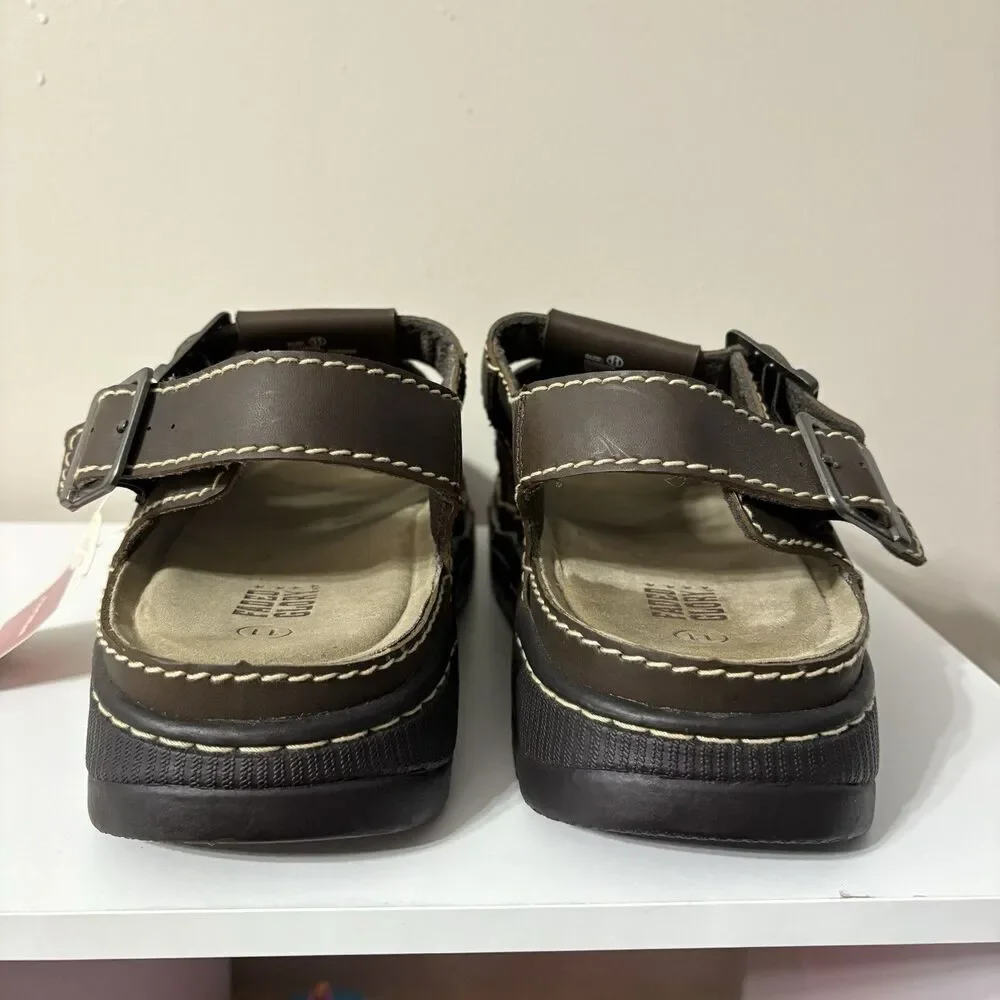 Faded Glory Chunky Platform Sandals Men’s Size 11 Brown Fisherman VINTAGE Y2K